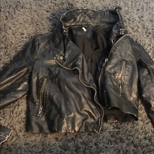 Free People size Medium Leather Jacket